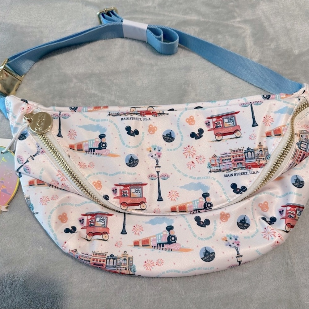 Disney White and Blue Crossbody Bag